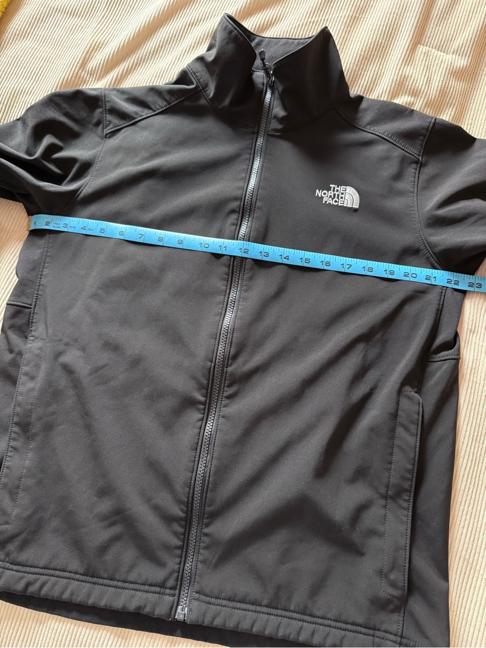 The North Face Full Zip Soft Shell Jacket Black Fleece Lined Men’s Medium - Picture 13 of 15